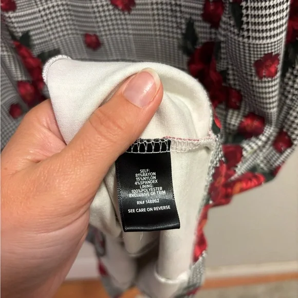 Torrid Floral Houndstooth Dress with Coordinating Duster Sweater - Picture 7 of 12